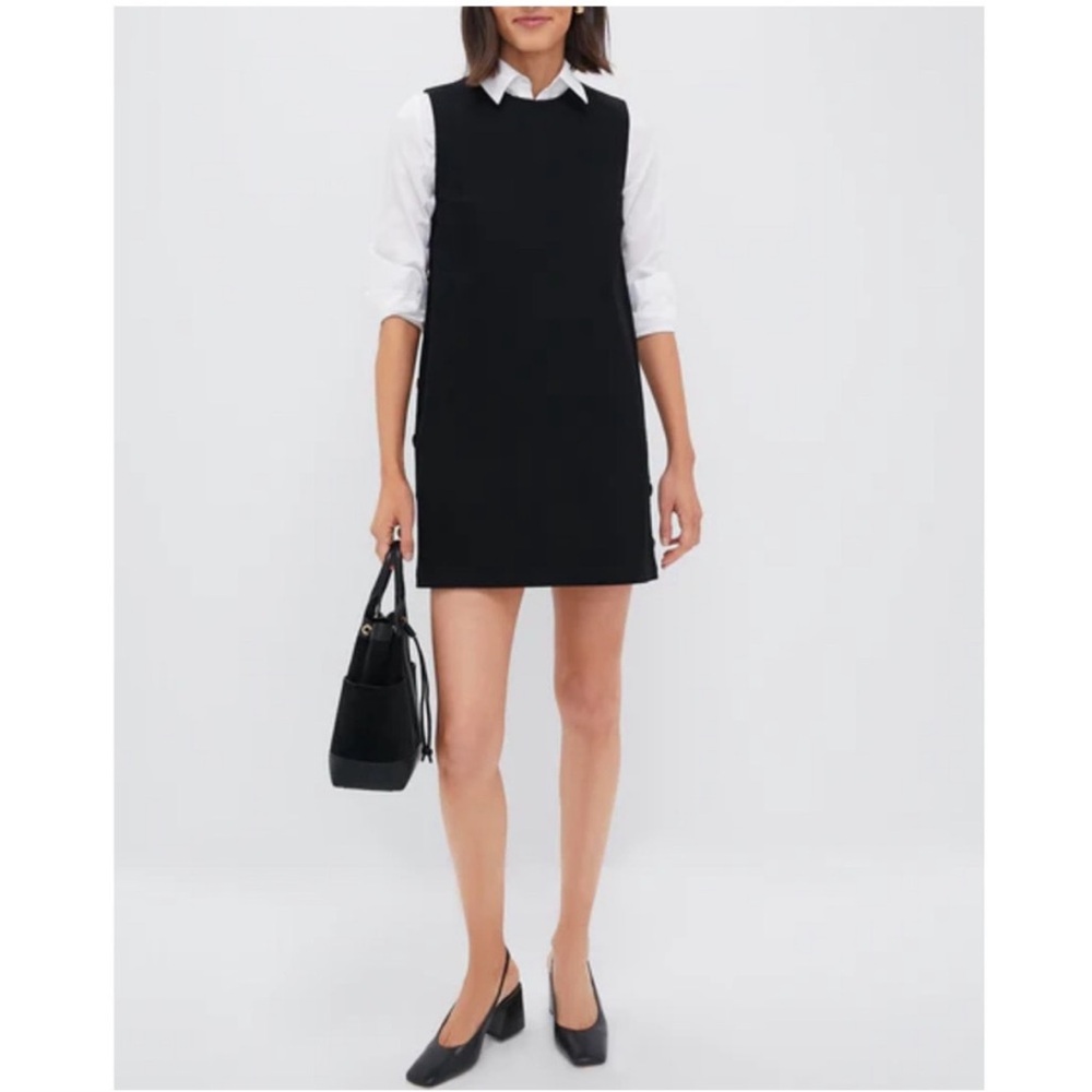 HYACINTH HOUSE Black Twill Button Bitsy Dress - Picture 4 of 13